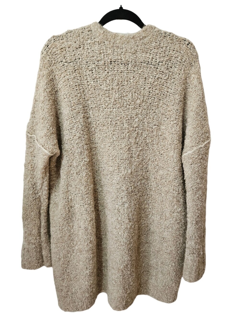 Free People Boucle Cardi Sweater Alpaca Blend S Beige Cozycore Cottagecore - Picture 5 of 15